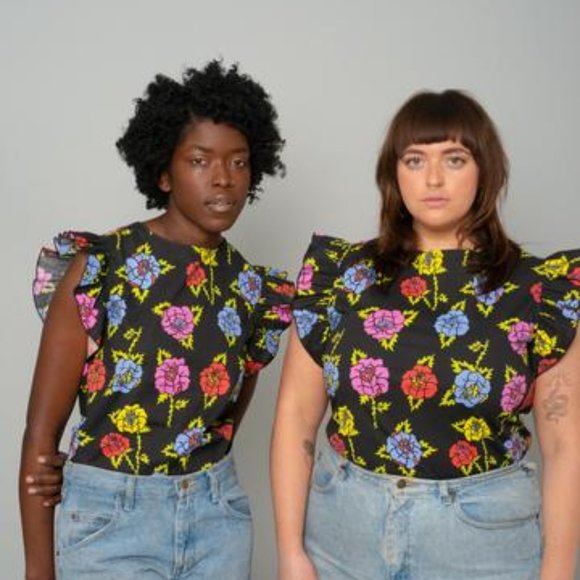 Nooworks Ruffle Top Roses 2020 Gentle Thrills NWT - Picture 4 of 6